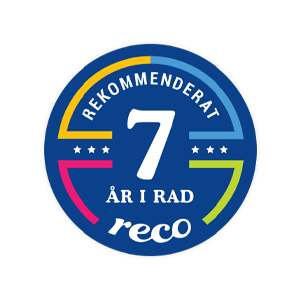 Rekommenderat företag 7 år i rad Reco